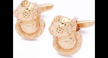 Manchetknopen - Duikhelm Vintage Rose Goud