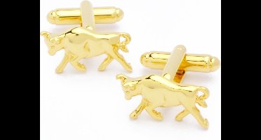Manchetknopen - Stier Stieren Hoog Detail Goud