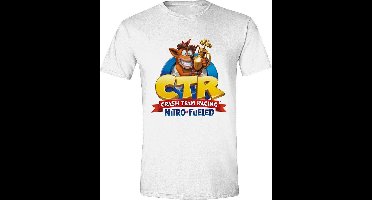 CRASH TEAM RACING - NITRO FUELED LOGO MEN T-SHIRT - WHITE
