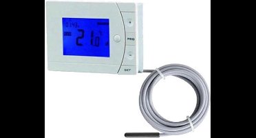 Optima AF 8A opbouw thermostaat programmeerbaar met backlite, inclusief externe vloer - ruimtesensor