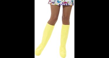 Smiffys - GoGo Boot Covers Kostuum Schoenhoezen - Geel