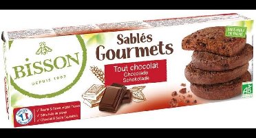 Bisson Chocolade koekjes sables gourmet 150 gram