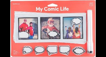 Doiy Fotolijsten My Comic Life 28 X 18,5 Cm Pvc Wit 16-delig