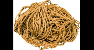 1 kg - Elastiek - naturel - diameter 45mm - breedte 1,5mm - in zak - ca 3000 stuks