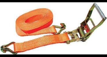 Lalizas Ratchet Tie-Down w/ double J hook, 8mx50mm, BL 5000kg