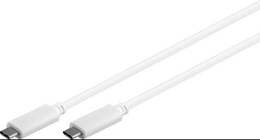 Microconnect USB3.1CC1W 1m USB C USB C Mannelijk Mannelijk Wit USB-kabel