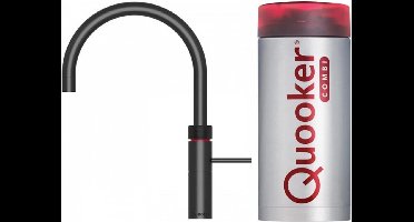 Quooker Fusion Round Black Kokendwaterkraan met Combi Reservoir 22FRBLK, zwart