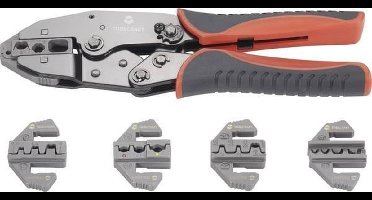 TOOLCRAFT PZ-506 430461 Krimptangset 6-delig Geïsoleerde kabelschoenen, Ongeïsoleerde, gesloten kabelschoenen, Open, on