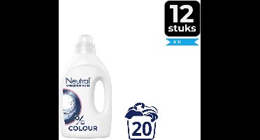 Neutral Vloeibaar Wasmiddel Kleur 1 liter - Voordeelverpakking 12 stuks