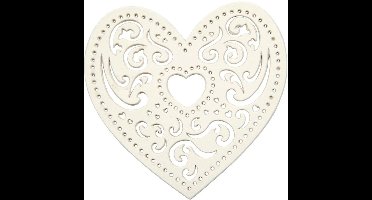 CC Harten 7,5 cm Wit 18 stuks