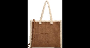 Beagles Laredo Hand & Schoudertas Shopper Teddy Kunstleer - Tote Bag - Dames Tas - Bruin