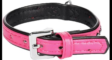 Hond Halsband Gevoerd Monte Carlo Roze S / M 17-22cm 14mm