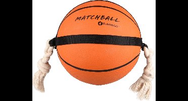 Hondenspeelgoed – Matchball basketbal met touw – Flamingo hondenspeelgoed – hondentouw – hond bal – honden bal – 53,5 cm – oranje