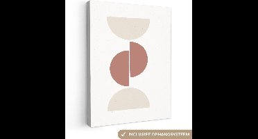 Canvas Schilderij Pastel - Minimalisme - Design - 90x120 cm - Wanddecoratie