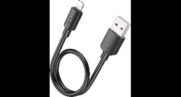 Hoco X96 12W Fast Charge PD USB naar Lightning Laadkabel 0.25M Zwart
