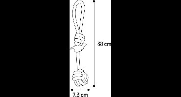 Flamingo Revi - Speelgoed Honden - Hs Katoen Revi Touw+knoopbal Grijs 38cm - 1st