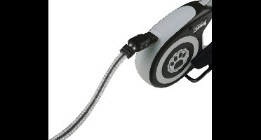 Zoofari® Uitlaatriem Hond Klein Antraciet Grijs - Uittreklijn 5 m met terugtrekmechanisme - Oprolfunctie