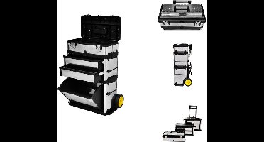 vidaXL - Gereedschapswagen verrijdbaar 3-delig