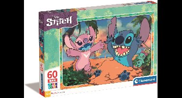 Clementoni - Puzzel - 60 Stukjes - Lilo & Stitch - Puzzel Voor Kinderen - Supercolor