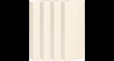 Gerimport Waterverdamper - 4x - ivoor wit - keramiek - 400 ml - radiatorbak luchtbevochtiger - 7,4 x 18,6 cm