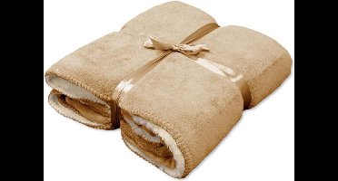 Unique Living Coby - Fleece - Plaid - 130x160 cm - Honey