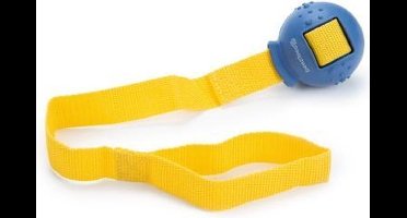 Beeztees rubber hondenspeeltje slingerbal I-Fly, blauw. 6 cm