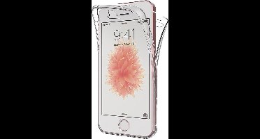Hoesje geschikt voor iPhone 5 / 5s / SE - 360 Graden Case 2 in 1 Hoes Transparant + Ingebouwde Siliconen TPU Cover Screenprotector