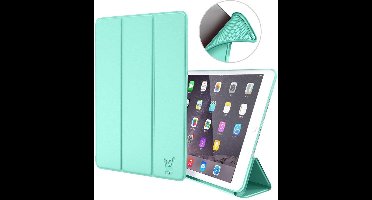 Hoes geschikt voor iPad 2017 / 2018 9.7 inch - Trifold Book Case Kunstleer Tablet Hoesje Groen