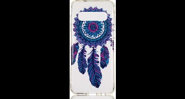 Shop4 - Geschikt voor Samsung Galaxy S10 Hoesje - Zachte Back Case Dromenvanger Kleurrijke Transparant