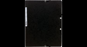 Elastomap zonder klep in glanskarton 400gm² - A4 - Zwart