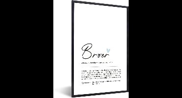 PosterMonkey - Poster - Betekenis - Broer - Cadeau voor hem - Cadeau voor mannen - Wanddecoratie - Kantoor - Keuken - 20x30 cm