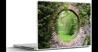 Laptop sticker - 13.3 inch - Park - Doorkijk - Natuur - 31x22,5cm - Laptopstickers - Laptop skin - Cover