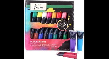 Acrylverf set | 18 acrylverf tubes x 36 ML | Schilderen voor volwassenen | hobbyverf