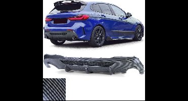 Passend Voor Bmw 1 serie F40 M Pakket vanaf 2019 Achterbumper Diffuser Carbon Look Dubbele Uitlaat Uitsparing M Performance Look