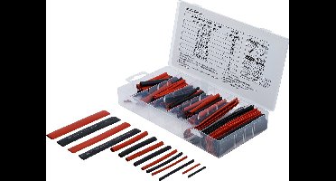BGS Assortiment krimpkous rood / Zwart 150 delig