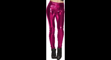 Boland - Legging Glance knalroze (L/XL) - Volwassenen - Showgirl - Glitter and Glamour - Festival