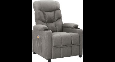 vidaXL - Massagestoel - stof - lichtgrijs