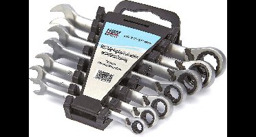 7 Delige Ring , Ratel , Steeksleutelset met Links / Rechts Schakeling