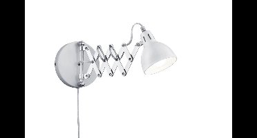 REALITY SCISSOR - Wandlamp - Wit mat - excl. 1x E14 3,5 W - Voetschakelaar
