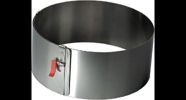 Taartring verstelbaar met klem Ø 18 cm - 30 cm x 10 cm