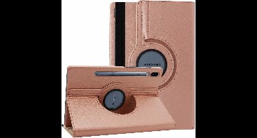 Hoes Geschikt voor Samsung Galaxy Tab S6 360° Draaibare Hoes - Rose Goud Ntech