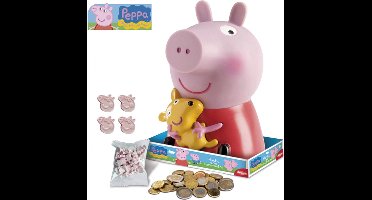 "Peppa Pig™ spaarvarken met snoepjes - Feestdecoratievoorwerp - One size"