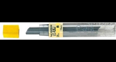 Potloodstift pentel b 0.9mm 12st zwart