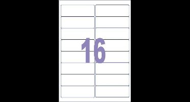 Kangaro etiket -inkjet/laser/kopieer - 99,1x33,9mm - 100 vel - 16 stickers per vel - K-9933