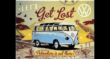 VW Bulli - Let's get Lost - Magneet - Nostalgie