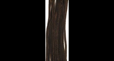 Chenille donkerbruin 6 milimeter x 30 centimeter 20st