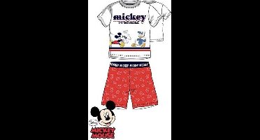 Disney Mickey Mouse pyjama shortama - wit/rood - maat 110/116 (6 jaar)