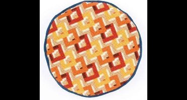 Vervaco Veelkleurige ruiten Kruissteekkussen pakket