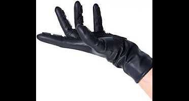 Sibel - Comb In Siliconen Handschoenen - Zwart - 1 Paar