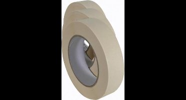 Toolland Afplaktape, zelfklevend, laat geen lijmresten na, 3 rollen, 30 mm x 50 m